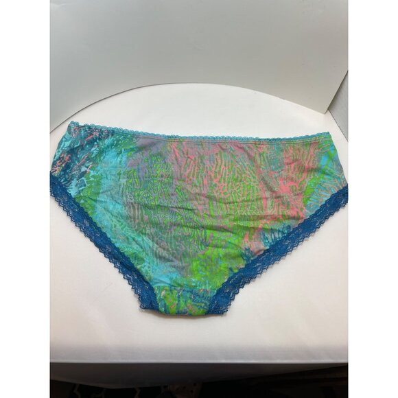 Cosmopolitan Women's Hipster Panties 8/XL - Psychedelic Camo & Lace Trim NWT! - Picture 5 of 9